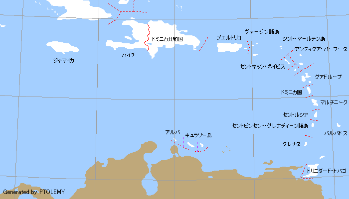 カリブ海地図