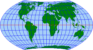 ワグネル図法の世界図