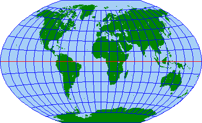 ヴィンケル図法の世界図