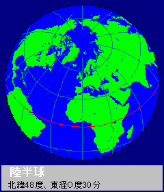 陸半球の概観図