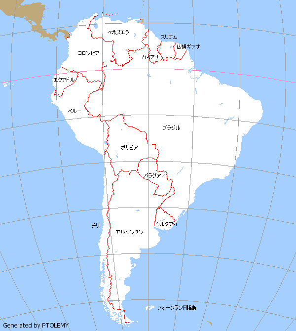 南アメリカ地図
